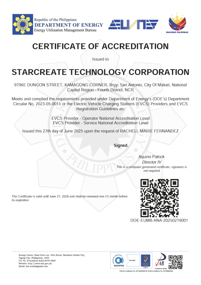 CERTIFICATIONS - GALAXY CHARGE